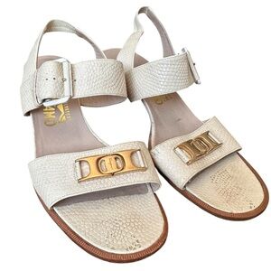Salvatore Ferragamo Buckle Sandals, 7.5B